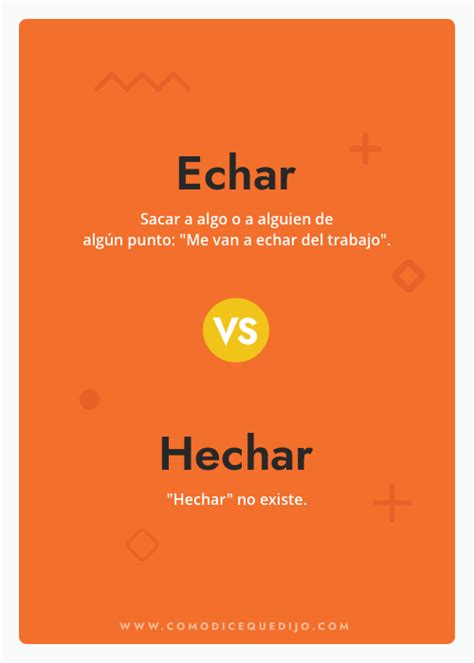 echando o hechando|Echar o Hechar